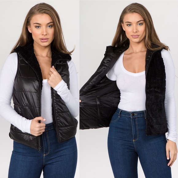 Reversible hooded nylon vest - Picture 2 of 4